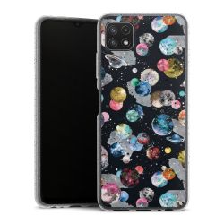 Silicone Glitter Case silver glitter