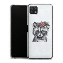 Silikon Glitter Case transparent-silber