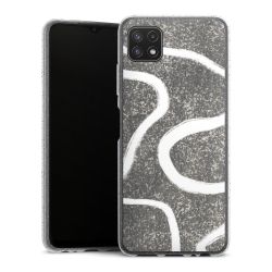 Silicone Glitter Case silver glitter