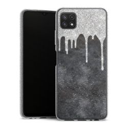 Silicone Glitter Case silver glitter