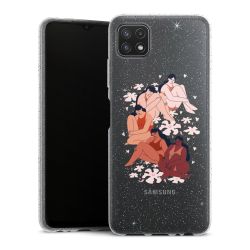 Silicone Glitter Case silver glitter