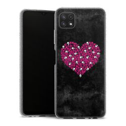 Silicone Glitter Case silver glitter