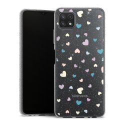 Silicone Glitter Case silver glitter