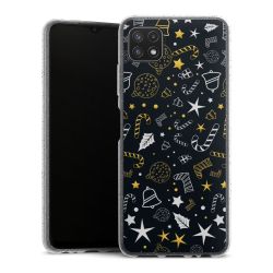 Silicone Glitter Case silver glitter