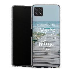 Silikon Glitter Case transparent-silber