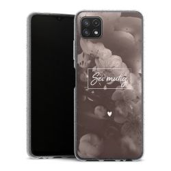 Silikon Glitter Case transparent-silber