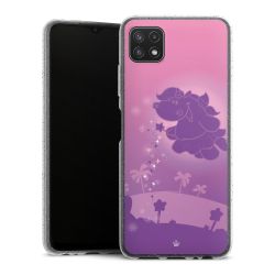 Silikon Glitter Case transparent-silber