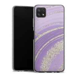 Silicone Glitter Case silver glitter