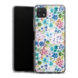 Silicone Glitter Case silver glitter