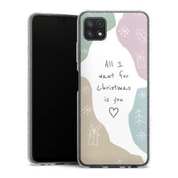 Silicone Glitter Case silver glitter