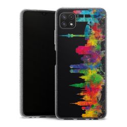 Silicone Glitter Case silver glitter