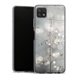 Silicone Glitter Case silver glitter