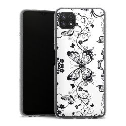 Silicone Glitter Case silver glitter