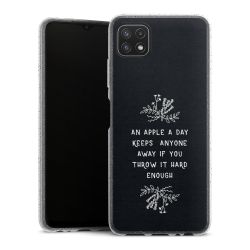 Silikon Glitter Case transparent-silber