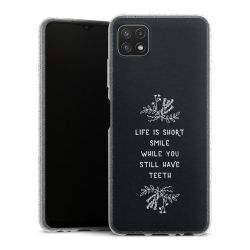Silikon Glitter Case transparent-silber