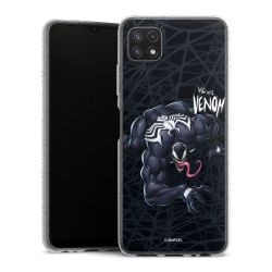 Silikon Glitter Case transparent-silber