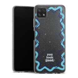 Silicone Glitter Case silver glitter