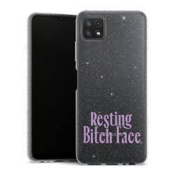 Silicone Glitter Case silver glitter