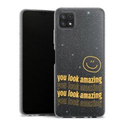 Silicone Glitter Case silver glitter