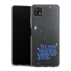 Silicone Glitter Case silver glitter