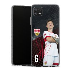 Silikon Glitter Case transparent-silber