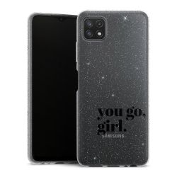 Silikon Glitter Case transparent-silber
