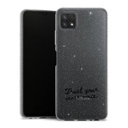 Silikon Glitter Case transparent-silber
