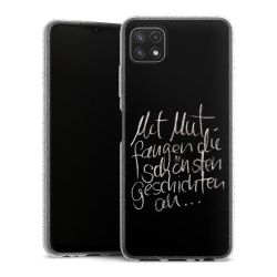 Silikon Glitter Case transparent-silber