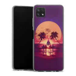 Silikon Glitter Case transparent-silber