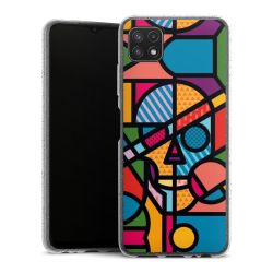 Silikon Glitter Case transparent-silber