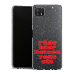 Silikon Glitter Case transparent-silber