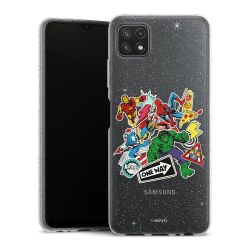 Silikon Glitter Case transparent-silber