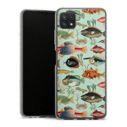 Silikon Glitter Case transparent-silber