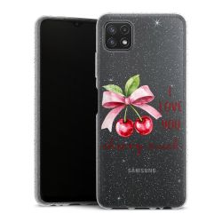 Silikon Glitter Case transparent-silber