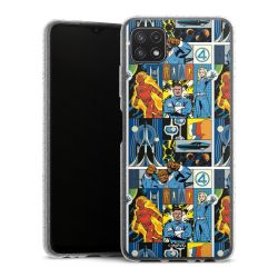 Silikon Glitter Case transparent-silber