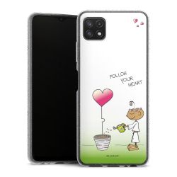 Silikon Glitter Case transparent-silber