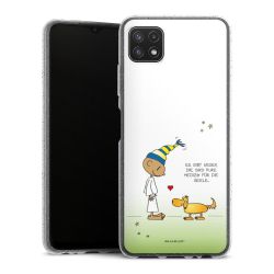 Silikon Glitter Case transparent-silber