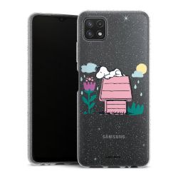 Silikon Glitter Case transparent-silber