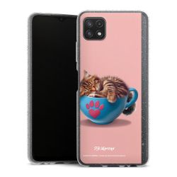 Silikon Glitter Case transparent-silber