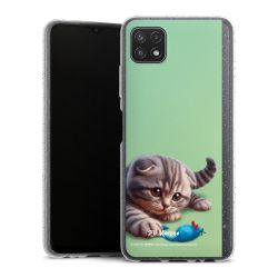 Silikon Glitter Case transparent-silber