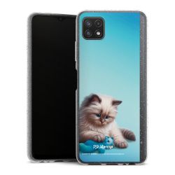 Silikon Glitter Case transparent-silber