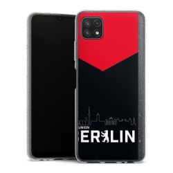 Silikon Glitter Case transparent-silber