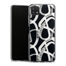 Silikon Glitter Case transparent-silber