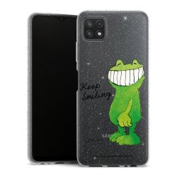 Silikon Glitter Case transparent-silber