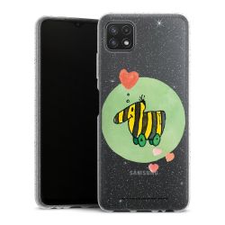 Silikon Glitter Case transparent-silber