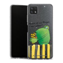 Silikon Glitter Case transparent-silber