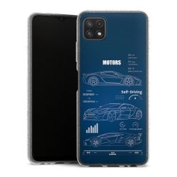 Silikon Glitter Case transparent-silber