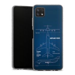 Silikon Glitter Case transparent-silber