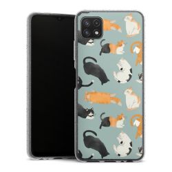 Silikon Glitter Case transparent-silber