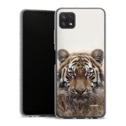 Silikon Glitter Case transparent-silber